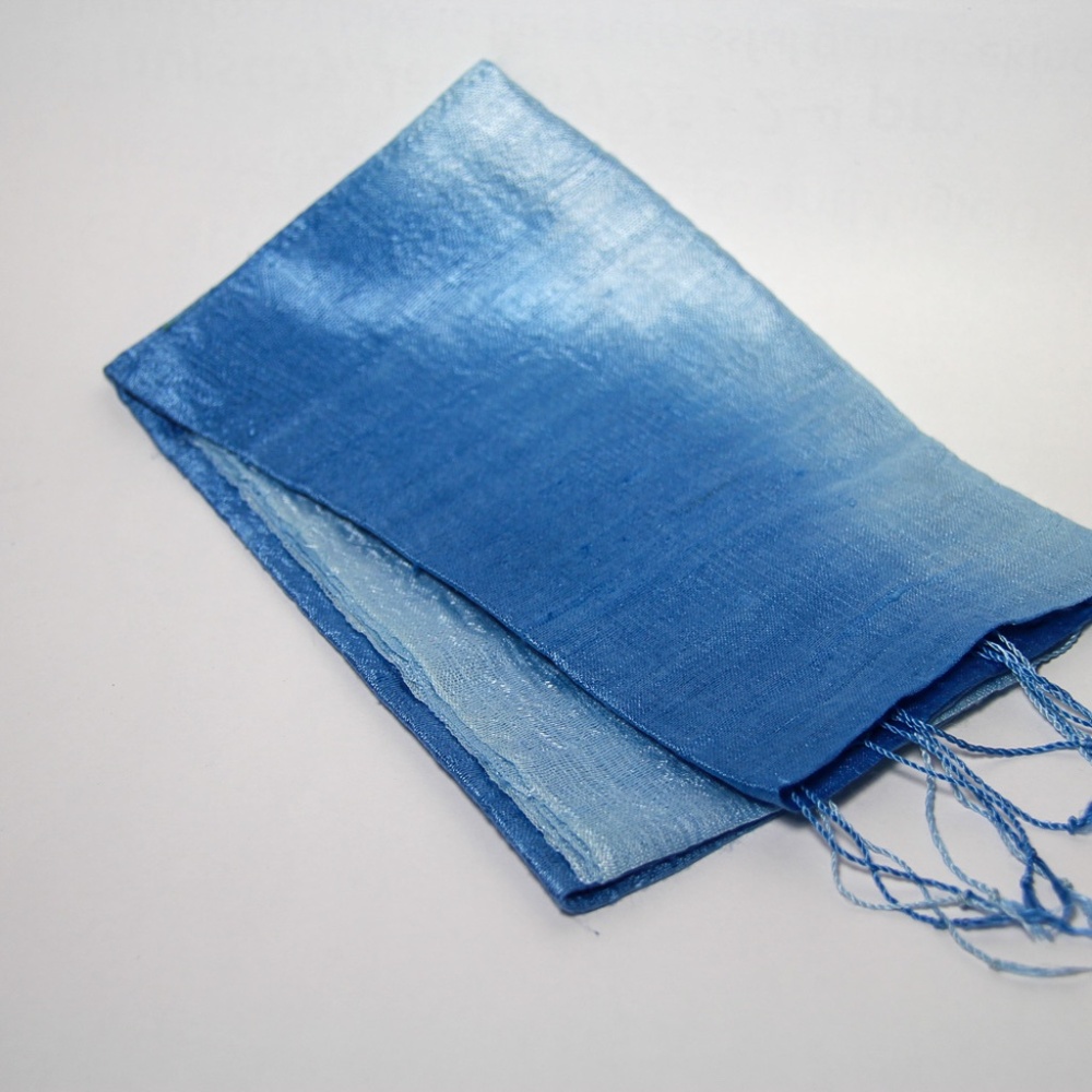 Elegant Silk Scarf in Sky Blue NWOT